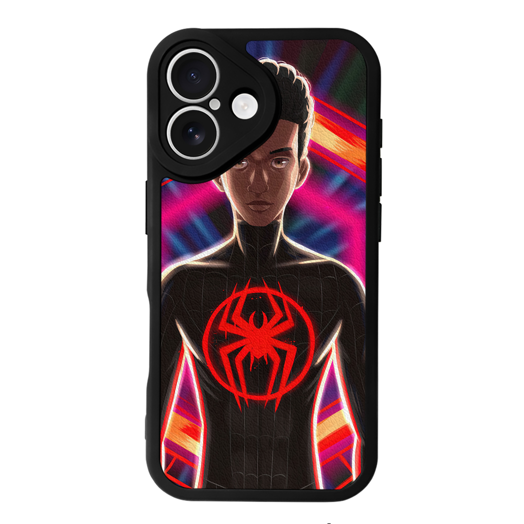 （画像用） Spider Man スパイダーマン 【iPhone 16シリーズ対応】シリコンスマホケース（レザー調） 材質：シリコン